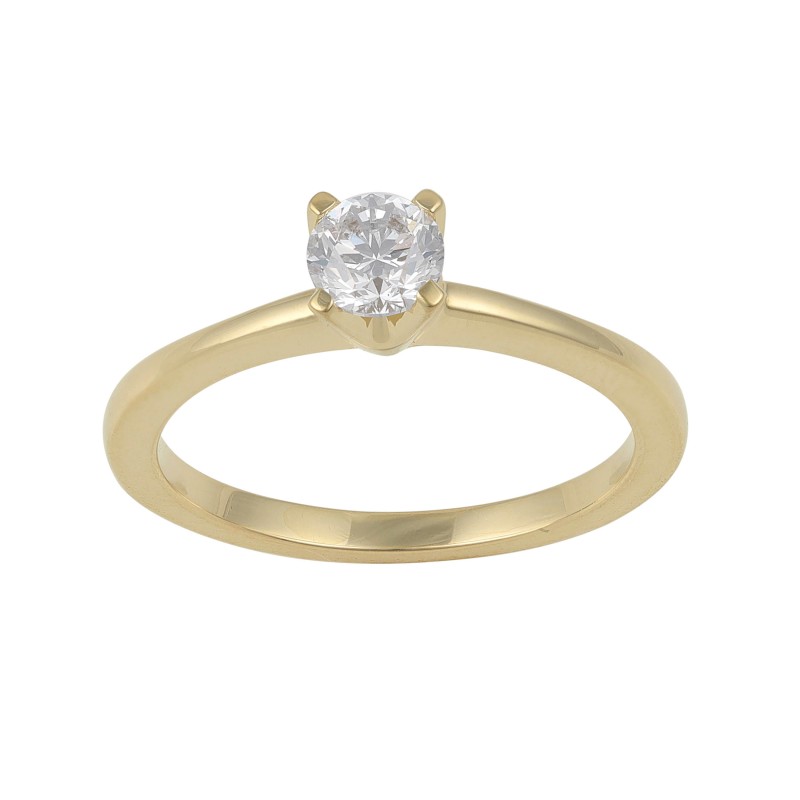 Solitairering i kt Guld eller Hvidguld, 0.50 ct. Diamant - Diamonds by Frisenholm