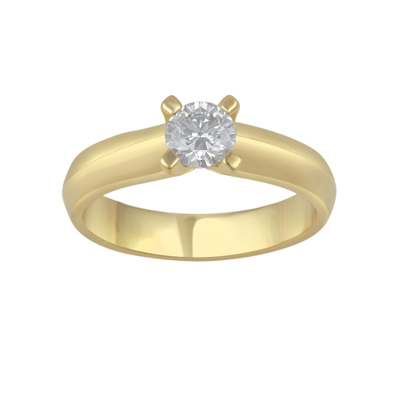 Solitairering i 14 guld m. 0.52 ct. diamant - Diamonds by
