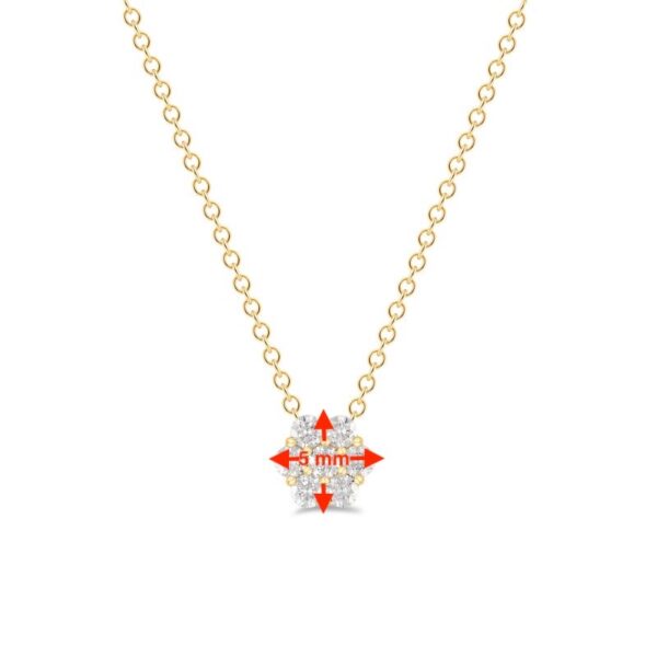 "Enkel blomma" Diamanthänge i 14 kt. vitguldGuld eller , 0,10 ct. diamanter Inkl. kedja - Bild 5