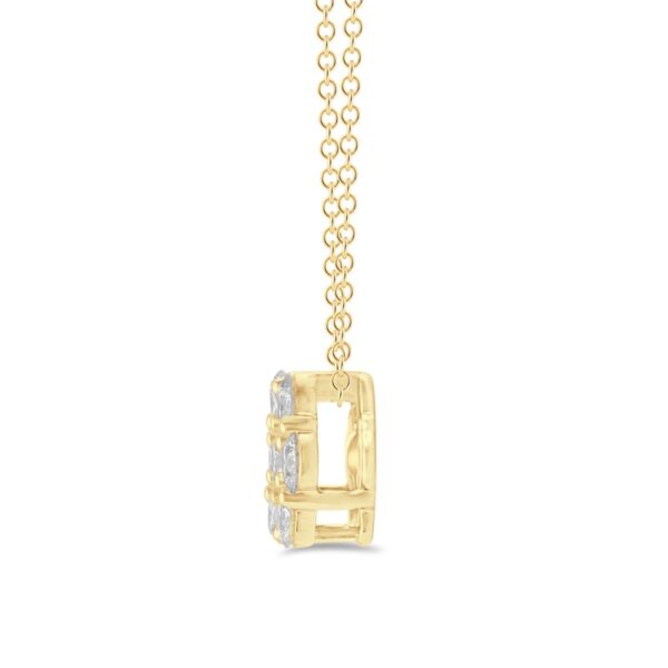 "Enkel blomma" Diamanthänge i 14 kt. vitguldGuld eller , 0,10 ct. diamanter Inkl. kedja - Bild 4