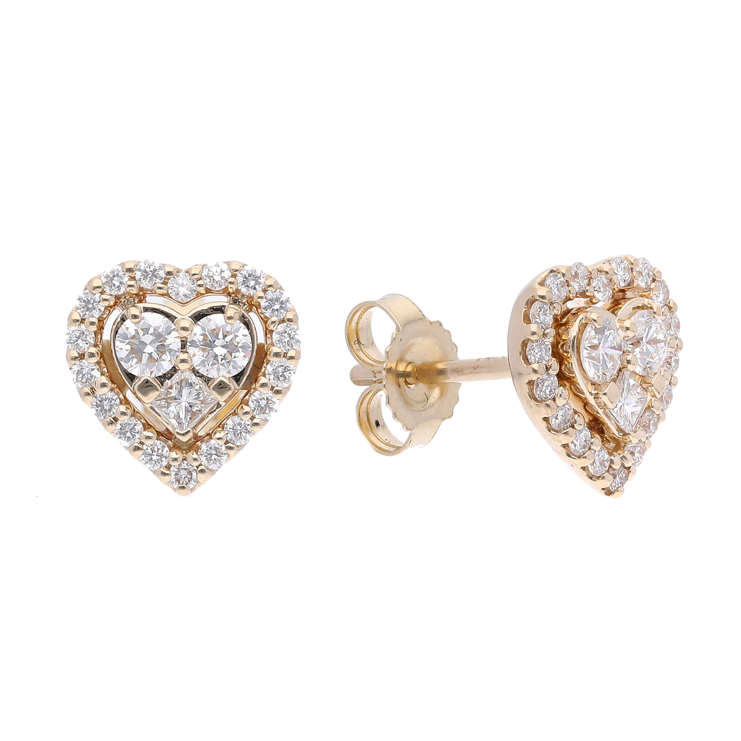 "Love" Hjerteørestikker i 14 kt. guld- eller hvidguld og 0.54 ct hvide diamanter