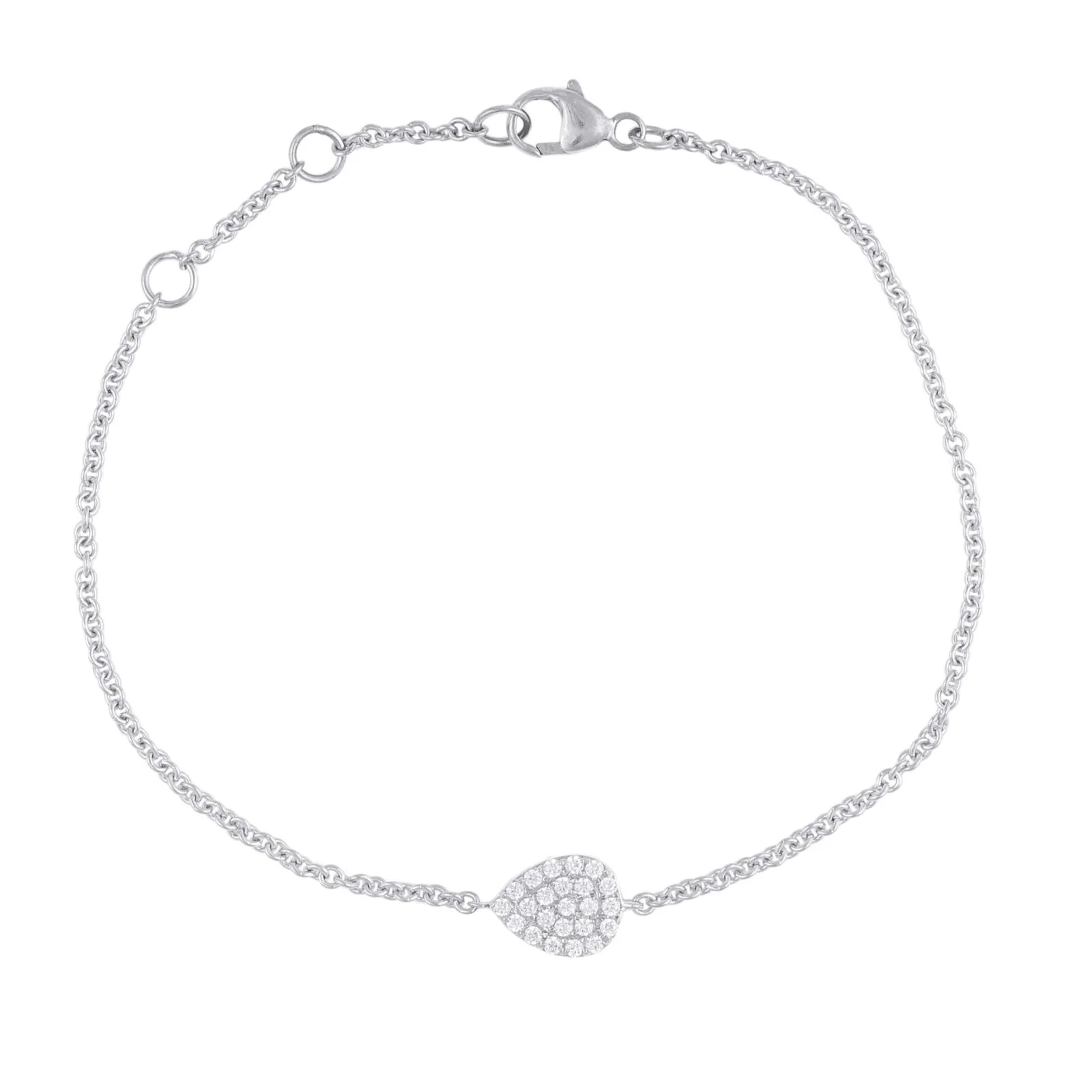Petite Fashion Diamant Armbånd Hvidguld Alt Diamanter Hvidguld