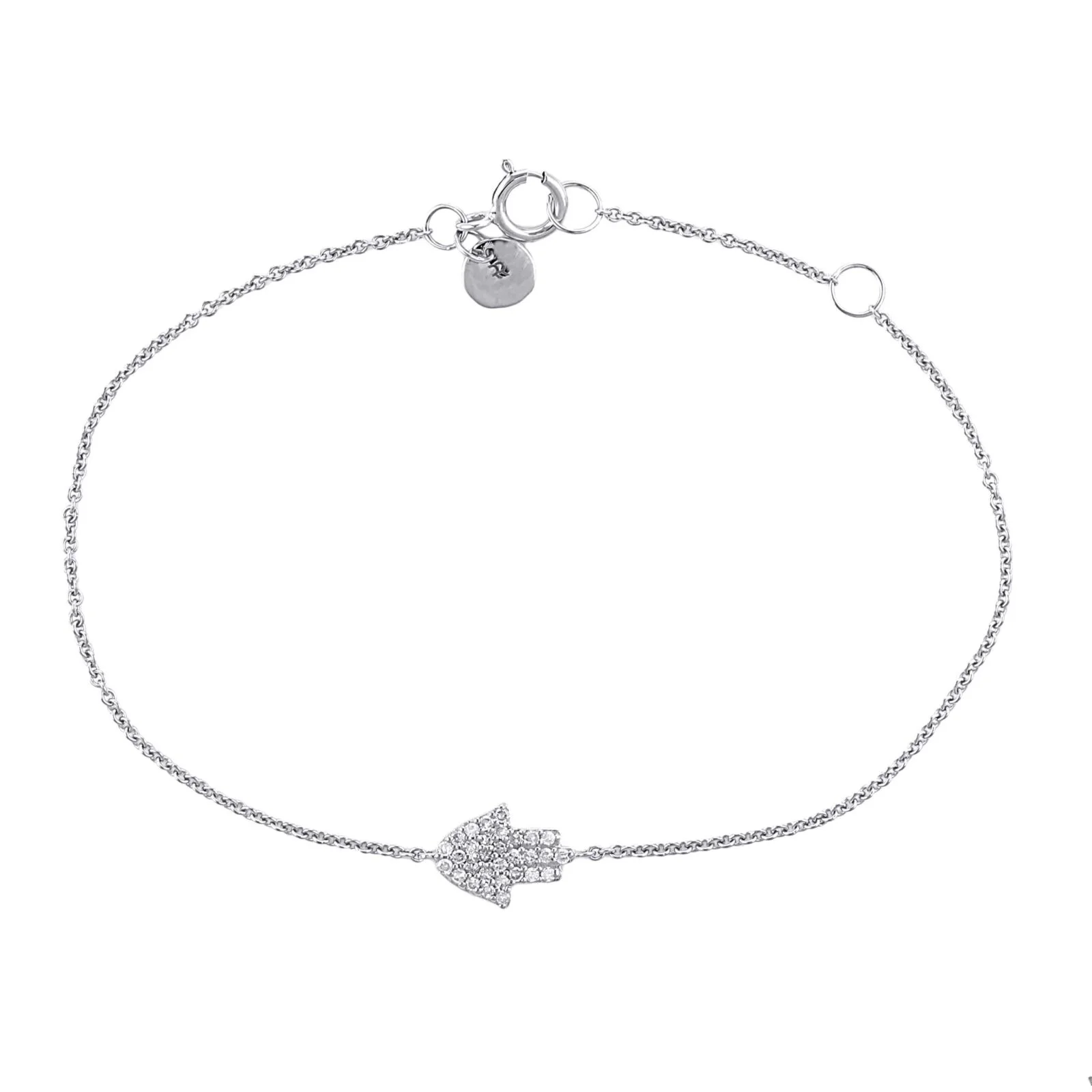 Petite fashion diamant armbånd I 9 kt hvidguld i alt 0.12 ct.