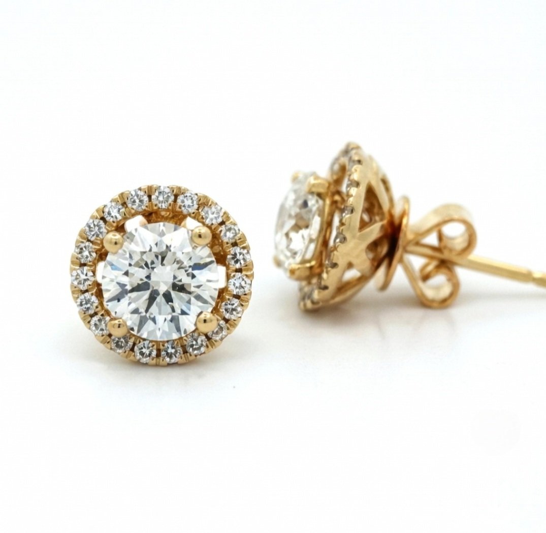 “Shine” Diamantørestikkere i 14 kt. guld- hvidguld, 1,71 ct. Lab-grown diamanter