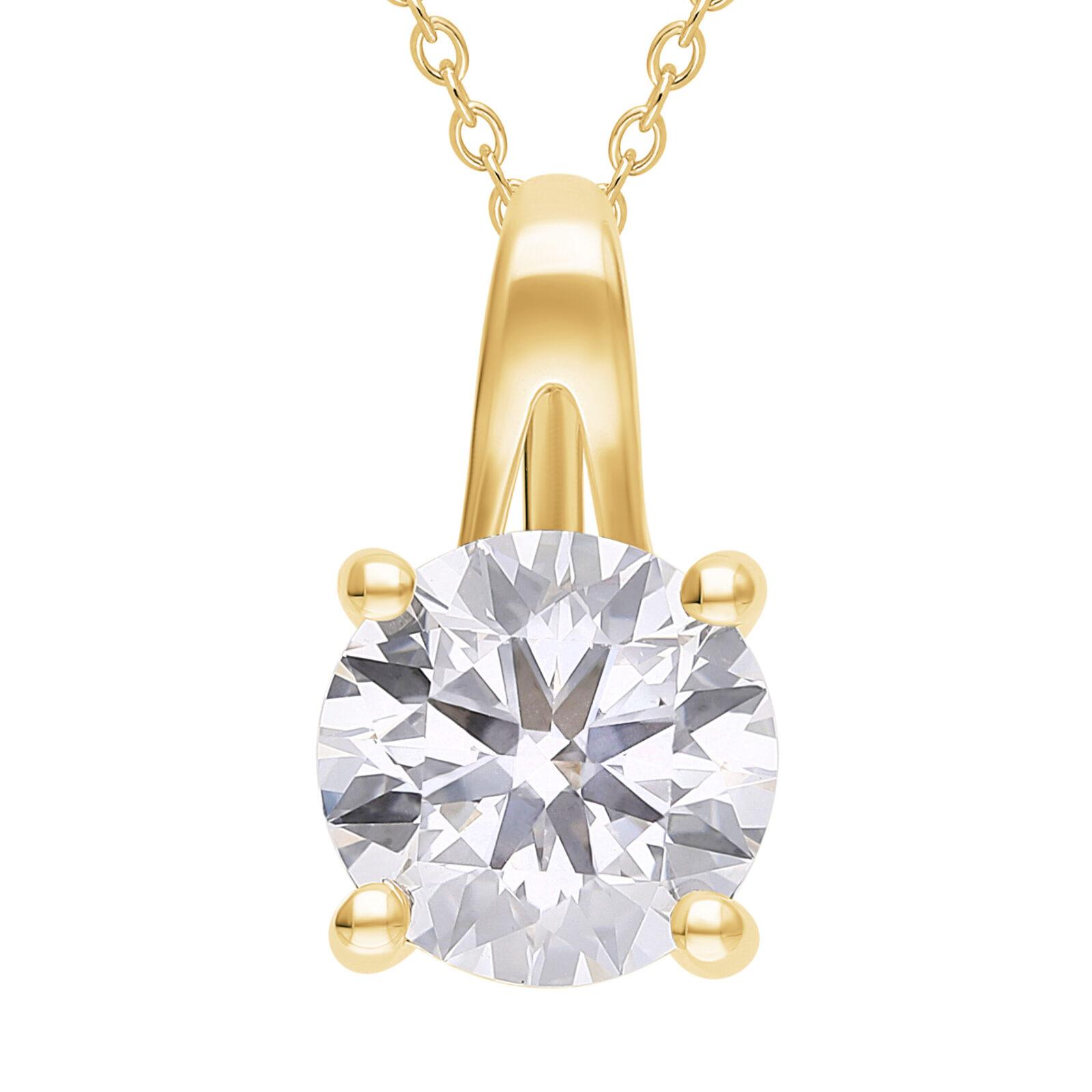 Solitaire diamant vedhæng i 14 kt. Guld- eller hvidguld, med 2.01 ct. lab-grown diamant.